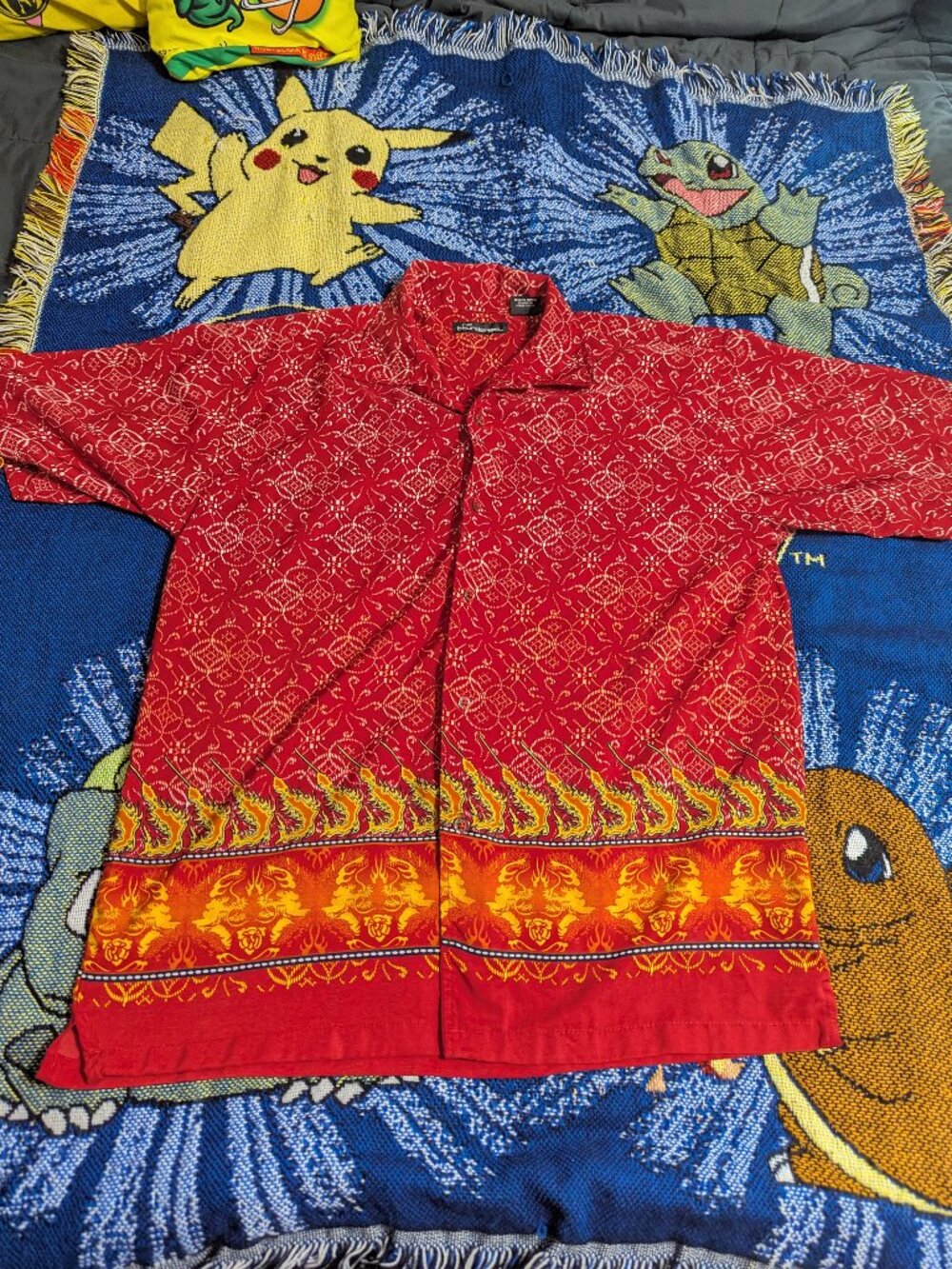 Vintage Y2K No Boundaries Red Button Up Shirt.  In great condition, size large.